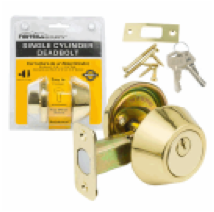 DEADBOLT SINGLE CYLINDER POLIS - CAJA DE 4