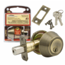 DEADBOLT SINGLE CYLENDER W/KEY - CAJA DE 4
