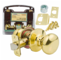 KNOB HALL& CLOSET , BRASS FINI - CAJA DE 4