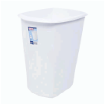 WASTEBASKET,10gal WHITE OPEN - CAJA DE 6