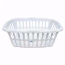 BASKET LAUNDRY,1.5BSHL RectWHI - CAJA DE 12