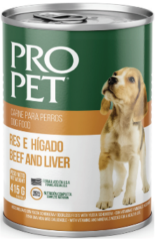 PRO PET WET FOOD 14.6oz RES/HIGADO -CAJA DE 24