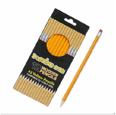 PENCIL,12ct YELLOW #2 wERASER - CAJA DE 20