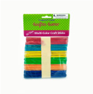 Multi-Color Craft Sticks - CAJA DE 24