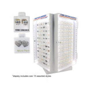 Cubic Zirconia / Micro Pave Earrings Light Up Display - CAJA DE 288