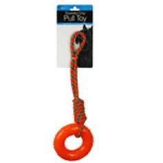 Rubber Ring with Rope Dog Pull Toy - CAJA DE 12