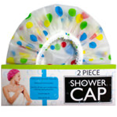 2 Piece Shower Cap w/Balloon Design - CAJA DE 24