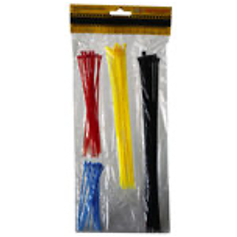 60 Piece Asst Colored Cable Ties - CAJA DE 24