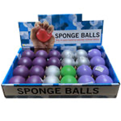 Sponge Balls w/Asst Colors Countertop Display - CAJA DE 24