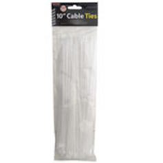 100 Piece 10" Cable Ties - CAJA DE 1
