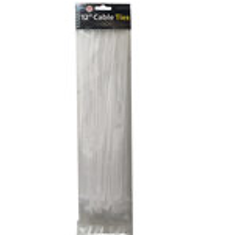 100 Piece 12" Cable Ties - CAJA DE 1