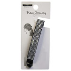 Hair Clip with Gemstones Asst Colors Black and White - CAJA DE 10