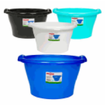DISHPAN 18qt RND 4-AST CLRS PL - CAJA DE 24