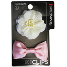 2 Count Salon Clip with Bow and Flower - CAJA DE 3