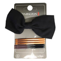 Large Black Bow Salon Clip with 5 Slides - CAJA DE 3