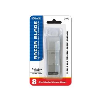BAZIC Razor Replacement Blade with Tube (8/Tube) -CAJA 24
