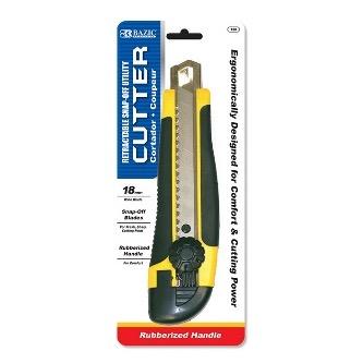 BAZIC Steel Top Multipurpose Cutter w/ Cushion Grip -CAJA 24
