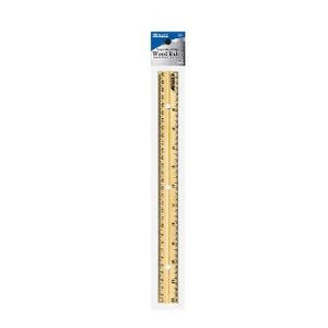 BAZIC 12" (30cm) Wooden Ruler -CAJA 24