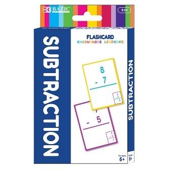 BAZIC Subtraction Flash Cards (36/Pack) -CAJA 24
