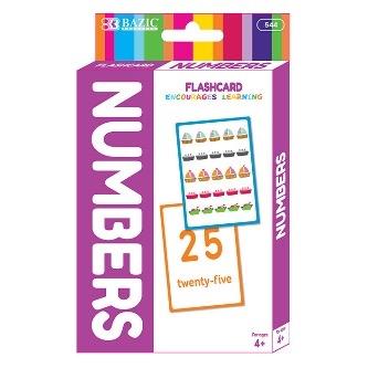 BAZIC Numbers Flash Cards (36/Pack) -CAJA 24