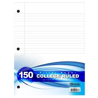 BAZIC C/R 150 Ct. Filler Paper -CAJA 24