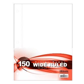 BAZIC W/R 150 Ct. Filler Paper -CAJA 24