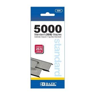 BAZIC 5000 Ct. Standard (26/6) Staples -CAJA 24