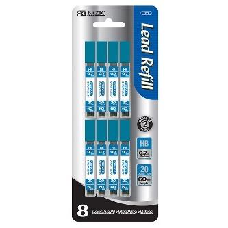 BAZIC 20 Ct. 0.7 mm Mechanical Pencil Lead (8/pack) -CAJA 288