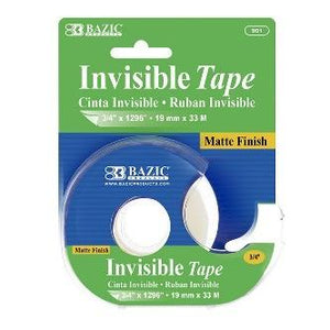 BAZIC 3/4" x 1296" Invisible Tape w/ Dispenser -CAJA 24