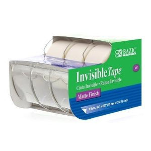 BAZIC 3/4" X 500" Invisible Tape (3/Pack) -CAJA 24
