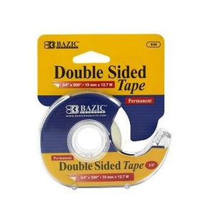 BAZIC 3/4" X 500" Double Sided Permanent Tape w/ Dispenser -CAJA 24