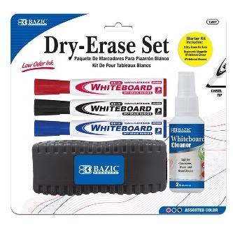 BAZIC Dry Erase Starter Kit -CAJA 12