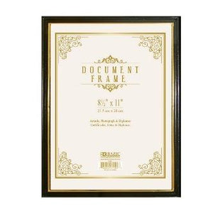 BAZIC 8.5" X 11" Document Frame w/ Gold Border -CAJA 48