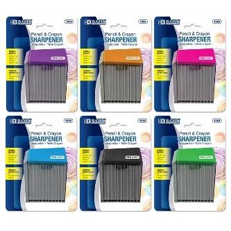 BAZIC Dual Blade Square Sharpener w/ Receptacle -CAJA 24