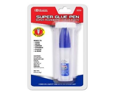 BAZIC 0.10 oz (3g) Super Glue Pen w/ Precision Tip Applicator -CAJA 24