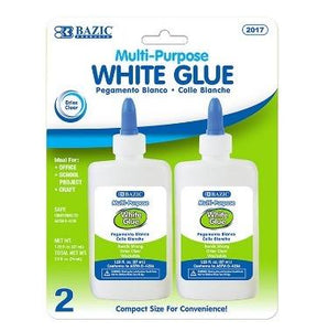 BAZIC 1.25 FL OZ (37 mL) White Glue (2/Pack) -CAJA 24