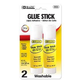BAZIC 1.27 oz (36g) Glue Stick (2/Pack) -CAJA 24