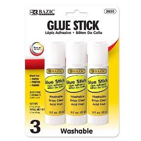 BAZIC 0.7 oz (21g) Glue Stick (3/Pack) -CAJA 24