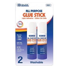 BAZIC 0.7 oz (21g) Premium Glue Stick (2/Pack) -CAJA 24