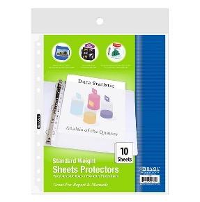 BAZIC Standard Weight Top Loading Sheet Protectors (10/Pack) -CAJA 24