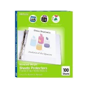 BAZIC Standard Weight Top Loading Sheet Protectors (100/Box) -CAJA 10