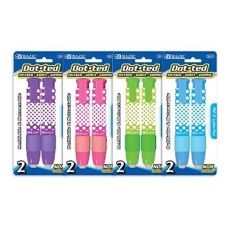 BAZIC Dot.ted Retractable Stick Erasers (2/Pack) -CAJA 24