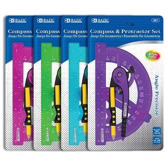 BAZIC Scale-Arm Compass w/ #2 Wood Pencil & 6