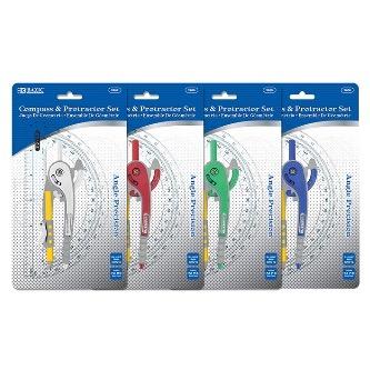 BAZIC Scale-Arm Compass w/ #2 Wood Pencil & 6