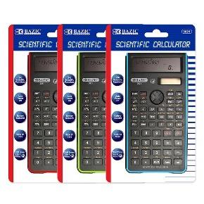 BAZIC 240 Function Fancy color Scientific Calculator w/ Slide-On Case -CAJA 12