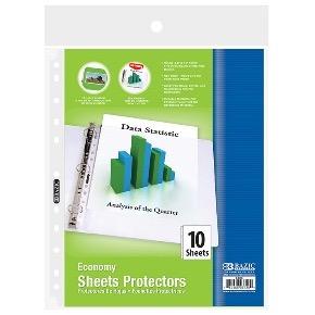 BAZIC Economy Weight Top Loading Sheet Protectors (10/Pack) -CAJA 48