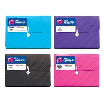 BAZIC Translucent 7-Pocket Letter Size Poly Expanding File -CAJA 12