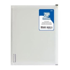 BAZIC Clear Letter Size Zip Envelope -CAJA 24