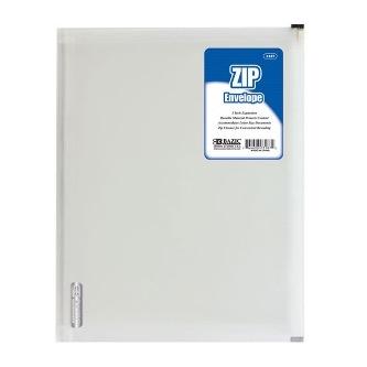 BAZIC Clear Letter Size Zip Envelope -CAJA 24