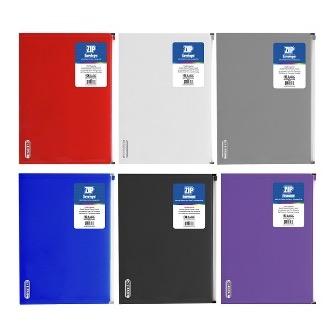 BAZIC Assorted Color Letter Size Zip Envelope -CAJA 24